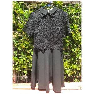 Ted Baker Layered Lace Dress in Black